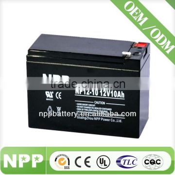 Maintenance free lead acid battery 12v 10ah for Emergency systems