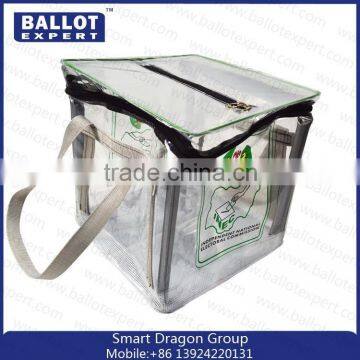 clear hard collapsible plastic boxes/Voted Ballot Box