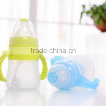 2016 best manufacturing eco-friendly BPA free wide neck silicone baby feeding bottle with handle                        
                                                Quality Choice