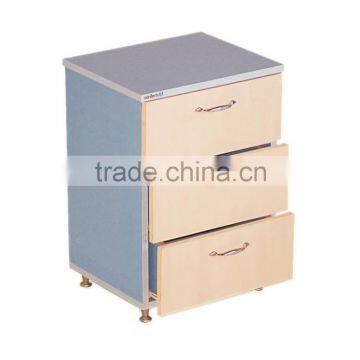 STM - 3141 Wooden Bedside Cabinet with Three Drawers hospital furniture , OEM