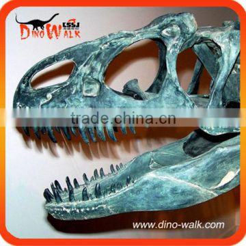 Blue colour allosaurus dinosaur decorative skull head