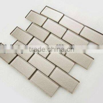 50x100 offset brick/ 12''x12'' beige gloss metallic mosaic(MTM1)