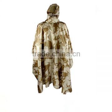 Desert camouflage military poncho square style