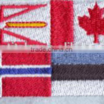 Wholesale different countries flags patches make 100% embroidery custom embroidered patches