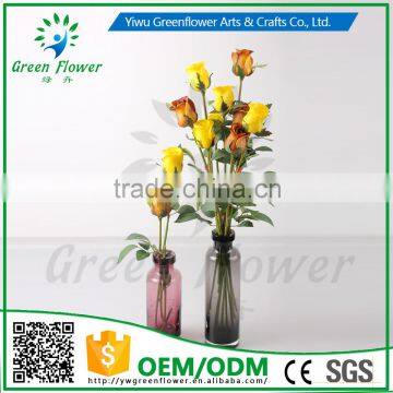 2016 Wholesale PU Latex Artificial Flowers Rose Real Touch Bouquet Weddings Bridal Decorations photo-6