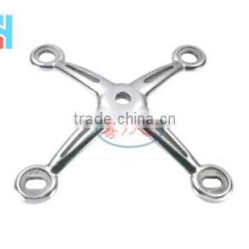 Four-arm 2001b Stainless steel spiders for glass wall holding