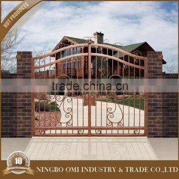 Top sale cheap price wrought aluminum garden door outdoor/courtyard gate aluminum craft main gate double security gates