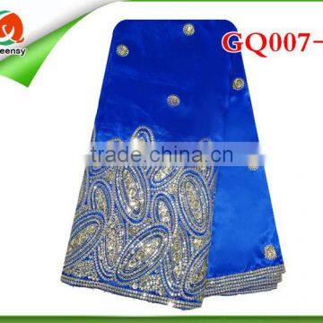 African George lace embroidery fabric, Fashion French Silk George Fabric For Dress GQ007-1