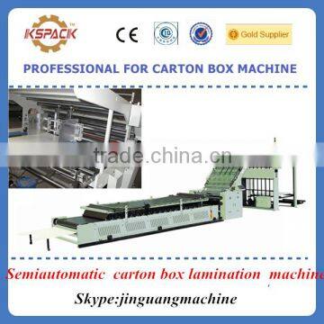 Carton box machine machine / semi -automatic paperboard lamination machine