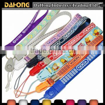 custom printed polyester wrist strap short lanyard