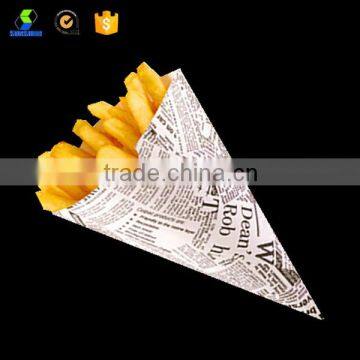 Great quality printed potato chip paper cones for snacks