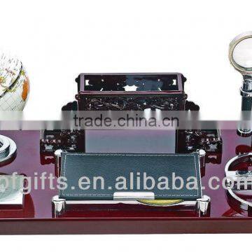 Wood Globe & Name Card & Pen Holder Office Stationary Desktop Set Gift-29