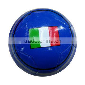 Hot sell 2.7mm customized national flag printed PVC soccer ball/ football