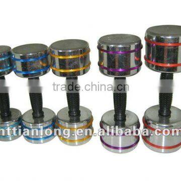 chromed dumbbell chrome rubber dumbbell