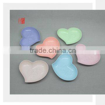 High Quality Heart Shape Ceramic Snack Dish