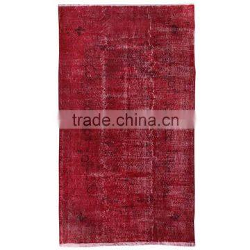 Handmade Turkish Carpet - Red Over-dyed Rug (9,2 x 5,5 feet)