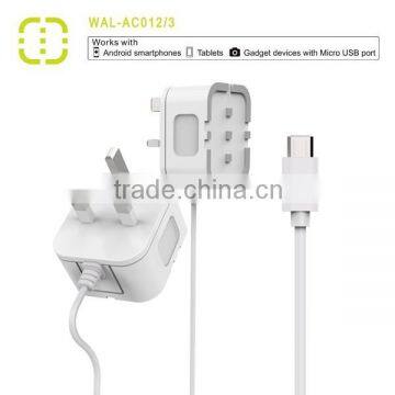 Walnu universal mobile phone UK main charger with micro cable