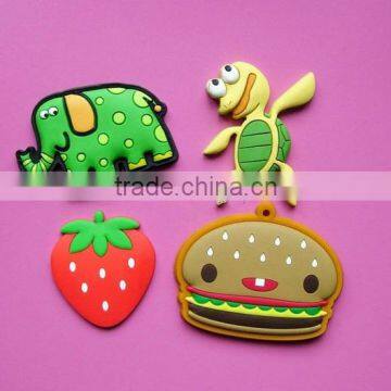 3d pvc animal fridge magnet