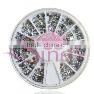 3D nail art wheel AB color special shape mini acrylic rhinestone nail art wheel ZX:AT09