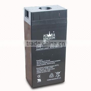 2V Telecom Battery with 100 to 3,000Ah Capacity and 15-year Lifespan