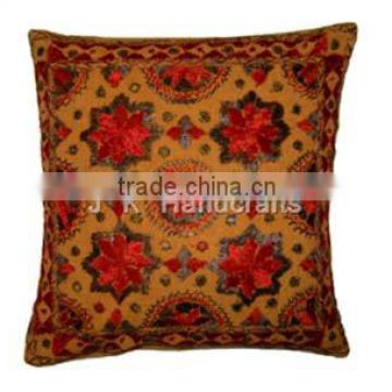 Designer Hand Embroidered Cushion Cover