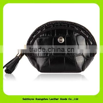 16107 Newly-designed match color genuine leather coin purse