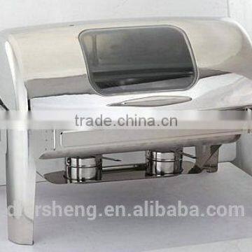 High Quantity Stainless Steell Chefing Dish With Visible Lid