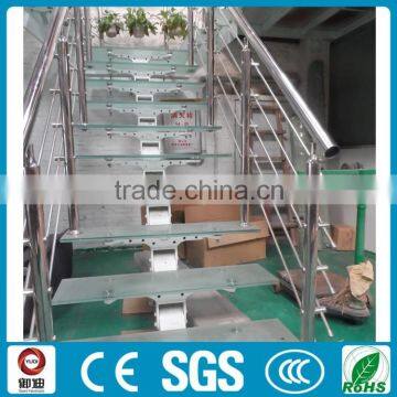 Tempered Glass Single Stringer L Shape Stairs, Foshan Staircase --YUDI photo-4