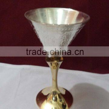 Brass Drinking Carving Glass