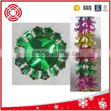 PET Christmas tinsel flower garland