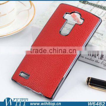 New Product Chrome Gold Side PC Leather Coated Cell Phone Case for LG G4 photo-6
