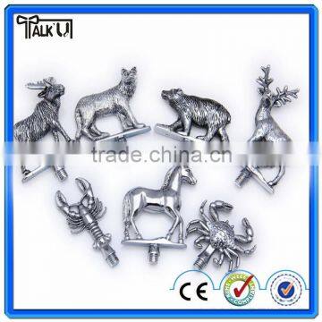 3D novelty metal various animal wine bottle stopper /fancy metal wine stopper can be customized with logo