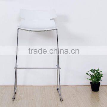 Hot sale wholesale modern metal molded plastic bar stools