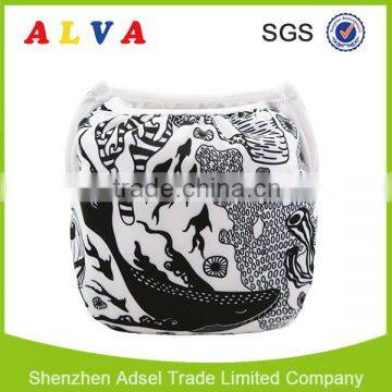 Alva New Pattern of Swim Diapers High Quality Washable Baby Swimming Diapers photo-4