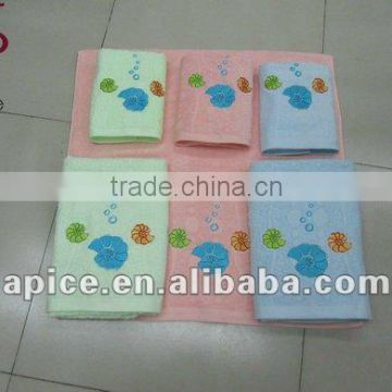 embroidery cotton bath towel gift set