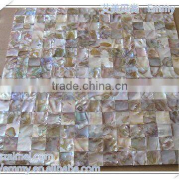 Seamless square dream color China freshwater river shell mosaic