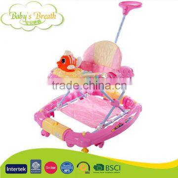 BW-39 Custom Made Old Style Fancy Folding Baby Walker with Handle Bar