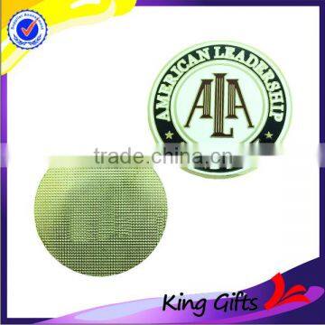 Gold plating hard enamel letter logo metal ball marker