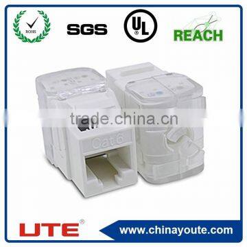 rj45 Cat6 Keystone jack with face plate China supplier