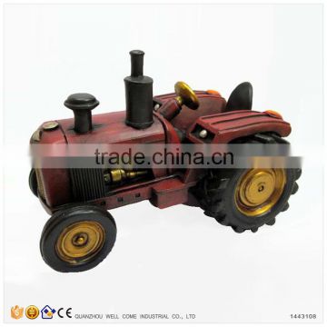 Resin Craft Coin Box Tractor Toy Models