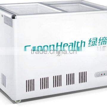 Top open door chest freezer