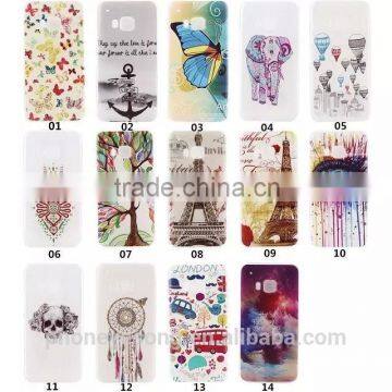 China Wholesale TPU Rubber Painted Print Cell Phone Cover Case For HTC M9