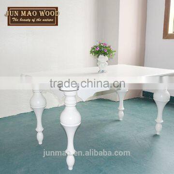 Rome Table Legs Birch Wood Modern European White Dining Table Design