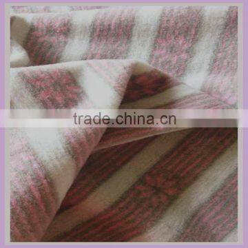 wool fabric for coats jacquard stripe real fur fabric Shenzhen textile market