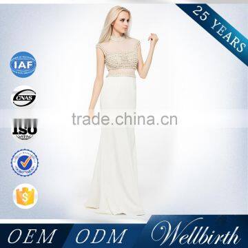 China OEM Manufacturer Backless Sexy White Goddess Maternity Maxi Dress