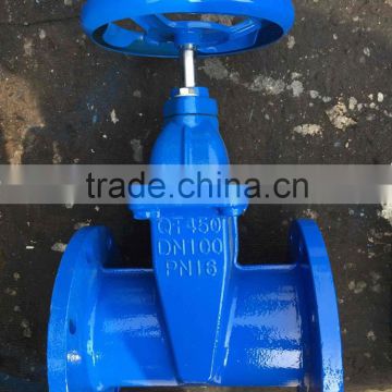 NRS soft rubber seal gate valve dn65 pn10 pn16