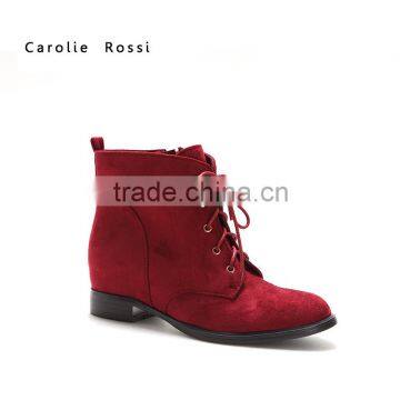 cheap price comfortable red ladies winter boot laces fabric boots shoes