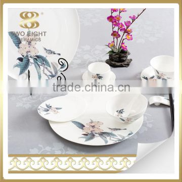 Bone china dinner set made in china hand painted fruit plate pictures