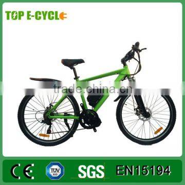 Aluminium Alloy Unique Design 7-Speed Gear CE Certificate 36V 250w 26 Inch Mid Drive Full Suspension Electric Bike