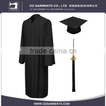 Unisex College Matte Black Bachelor Graduation Gown